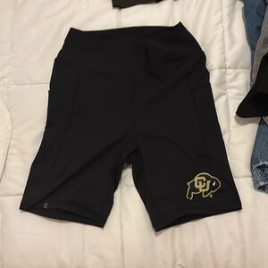 CU Boulder biker shorts